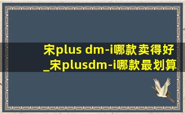 宋plus dm-i哪款卖得好_宋plusdm-i哪款最划算